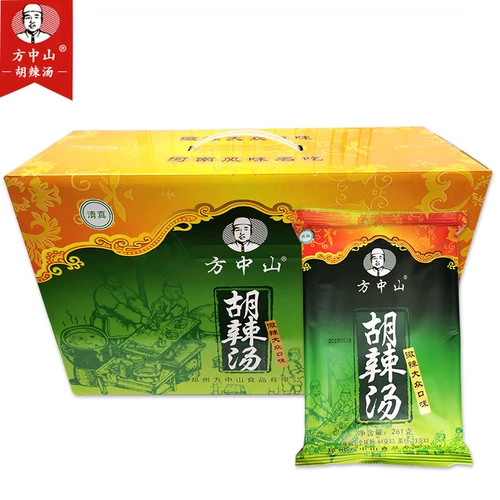 Henan Special Products Zhongshan Hu Spicy Soup Gift Box xiaoyao город слегка пряный Volkswagen 261 грамм*10 пакетов питания завтрак