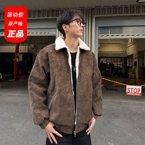 皮棉服加绒加厚保暖百搭情侣棉衣