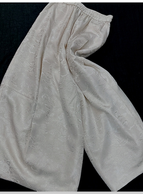 【麒麟】张林根正绢国风新中式蚕丝内胆花苞裤HS95265