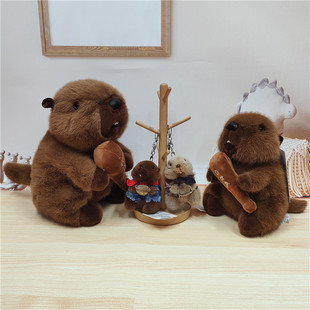非常宝贝土拨鼠毛绒玩具旱獭公仔混饭吃玩偶可爱背包挂件儿童玩具