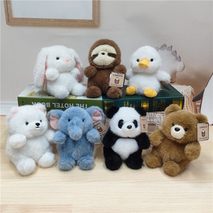 贝洋洋口袋萌宠动物玩偶娃娃Q萌手掌河马熊猫兔子熊青蛙公仔系列