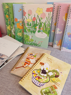 初品B5文艺侧翻线圈本横线笔记本子中小学生16K横版活页本文具