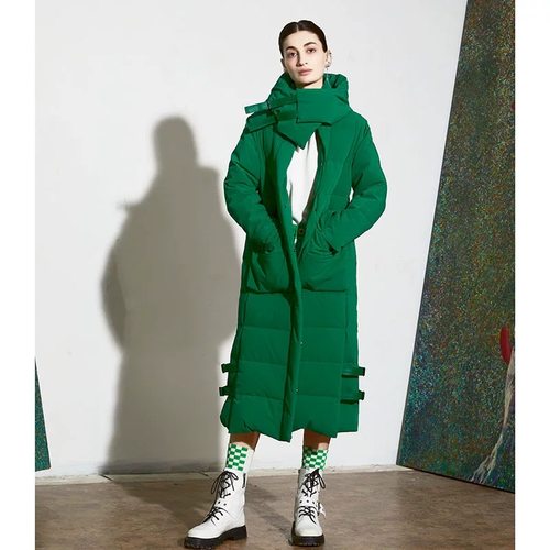 摩多伽格文艺复古泡泡绉加长连帽