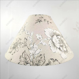 灯罩伞形亚麻布大螺口E27酒瓶花瓶台灯 落地灯侘寂床头布艺外壳罩
