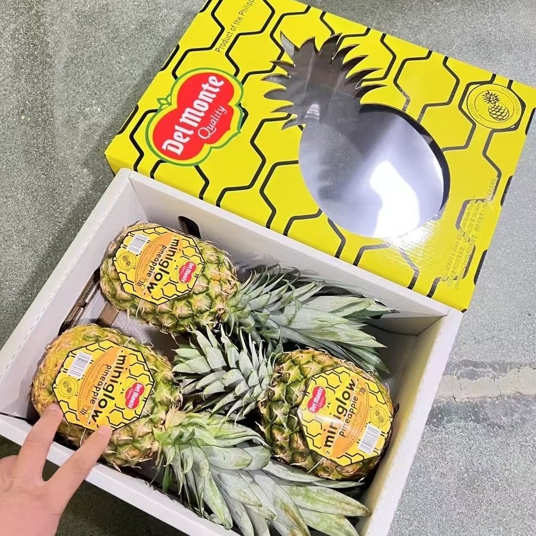现货进口菲律宾蜂蜜凤梨菠萝纯甜无渣 2盒共6个 上海市区包闪送