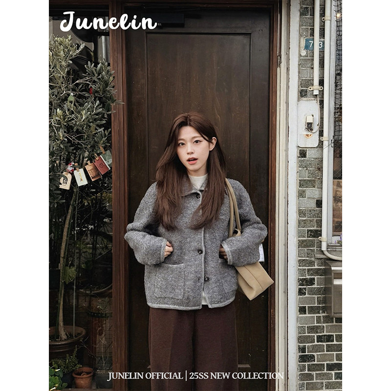 六月林 韩国博主同款复古时尚气质日常通勤翻领单排扣夹克外套女,女装/女士精品,常规大码外套,淘宝优惠券,粉丝福利购,淘宝优惠卷