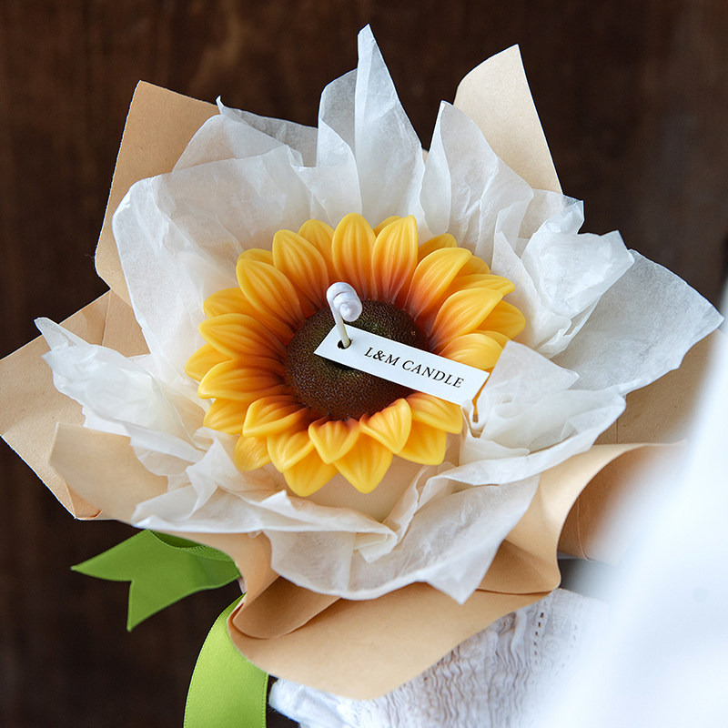 香薰蜡烛少女心礼物卧室生日浪漫向日葵蛋糕香氛花香味一举中魁