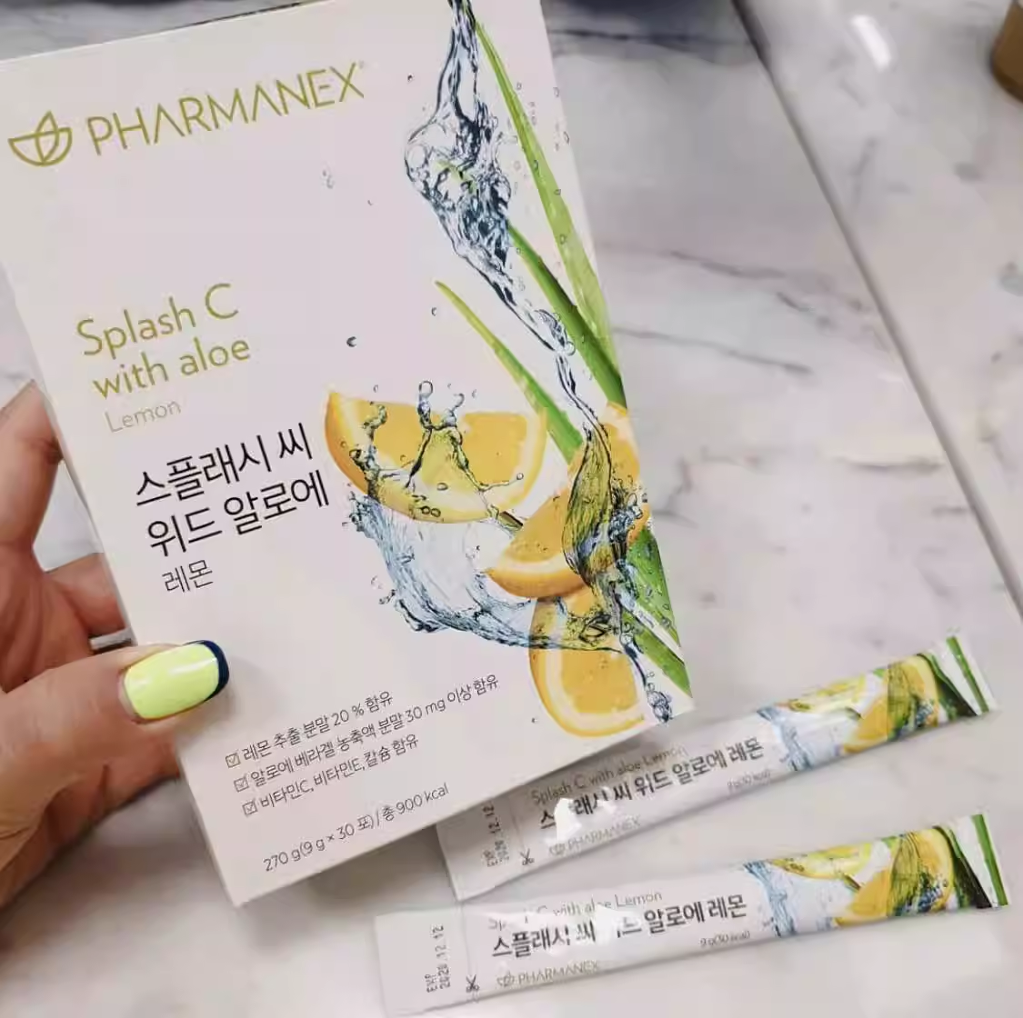 韩国代购如新华茂Nuskin韩国正品SplasVC饮 维C芦荟补钙
