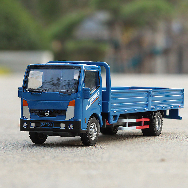 精邦1/60合金加长轻型卡车模型仿真金属运输车自卸翻斗车工程车盒