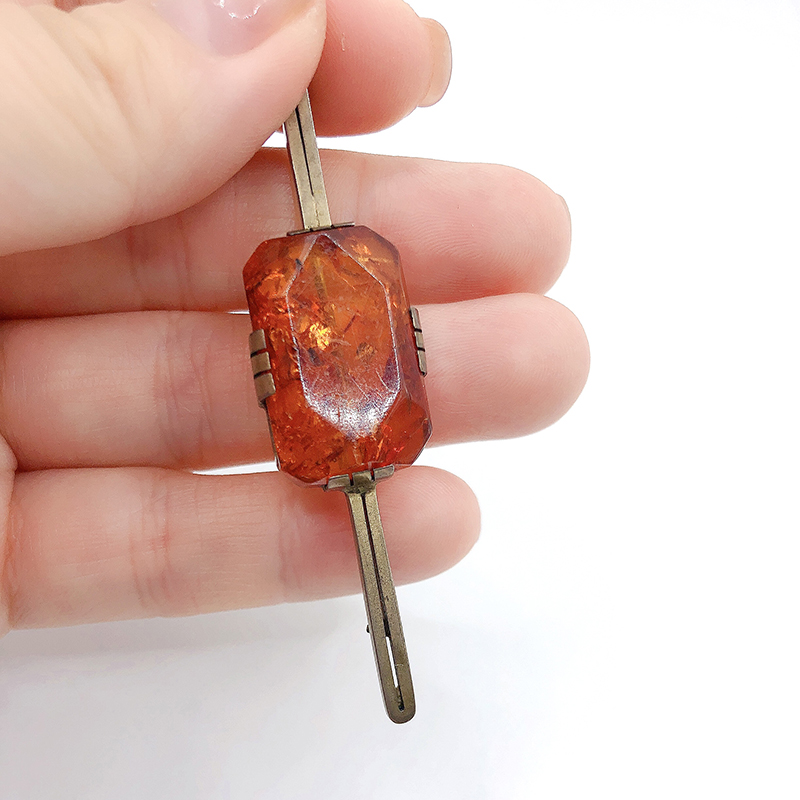 欧洲回流古董胸针手链天然蜜蜡花珀方刻面800银鎏金复古孤品特惠