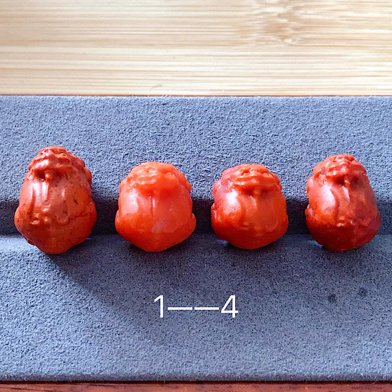 02福利配件天然南红貔貅满色肉精工立体雕长通孔饱满憨态可掬