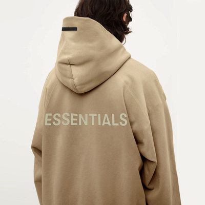 FOG FEAR OF GOD ESSENTIALS 复线字母连帽卫衣男加绒拉链外套女