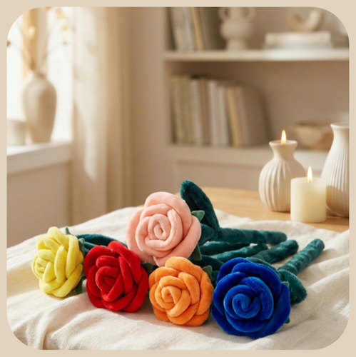 玫瑰花束玩偶仿真花朵布艺花礼品
