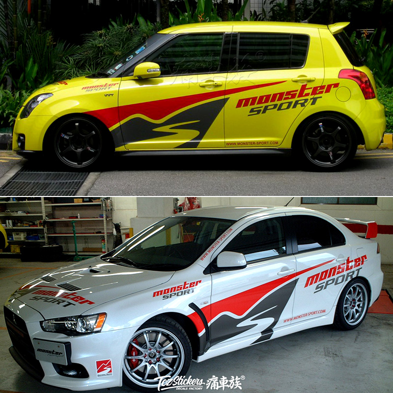 雨燕车贴拉花Swift GT86 SUPRA EVO翼神装饰改装车身汽车贴纸彩贴