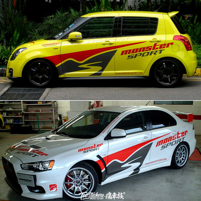 铃木拉花三菱EVO翼神改装车贴