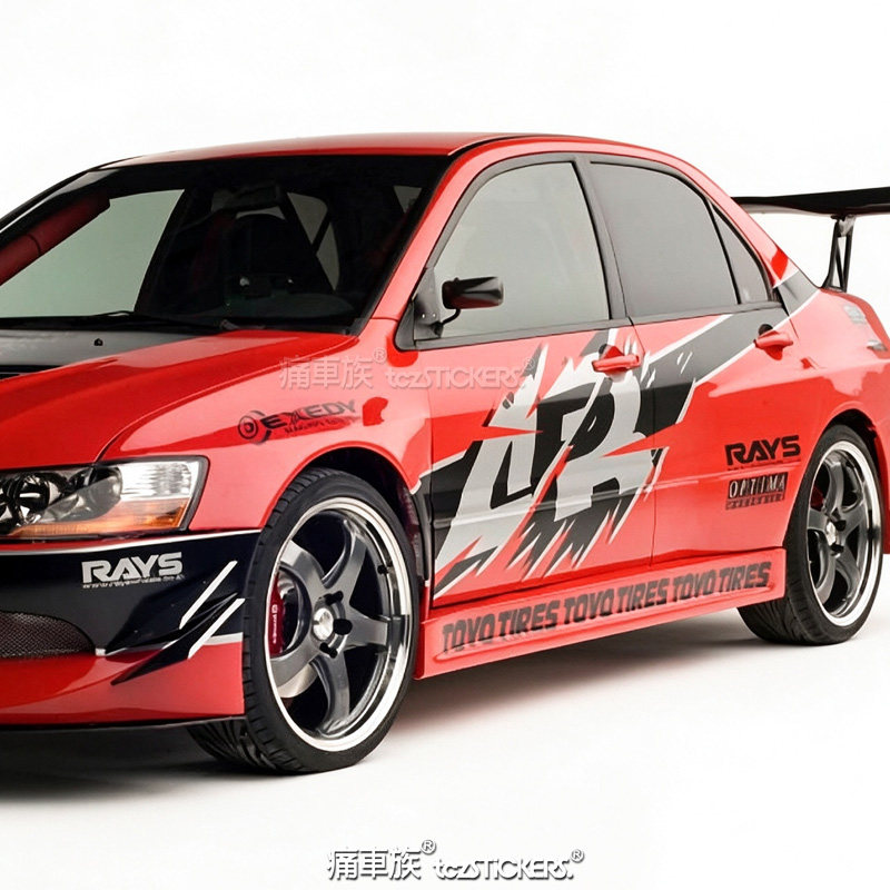 适用于三菱Lancer EVOlution IX车贴拉花 飞车 车身汽车贴纸贴膜