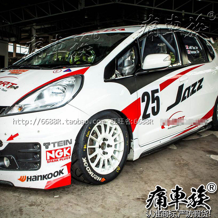 适用于JAZZ GK5 飞度拉花 赛车装饰改装贴纸整车贴纸全车贴纸彩贴