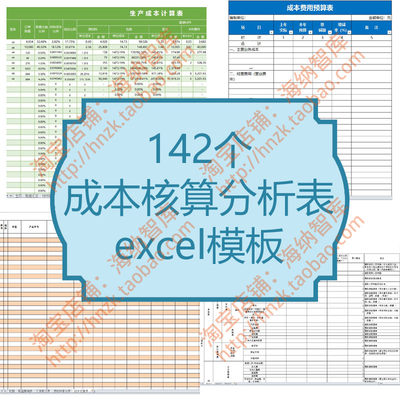 成本核算分析表excel表格模板产品生产费用估算研发计划表预算