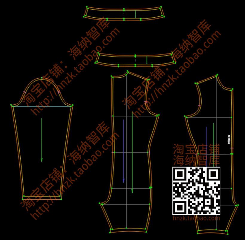 prj瑜伽服et制版纸样源文件打版制版衣服裤子连体修身衣紧身服前