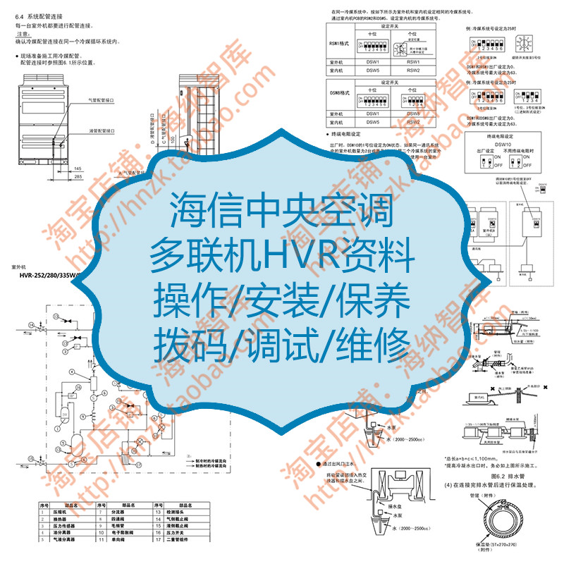 海信中央空调多联机HVR维修调试手册变频拨码中央控制器PSC-A64S