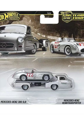 风火轮 FLF56 赛车运输车 Benz 奔驰300 SLR 赛车运输车hotwheels
