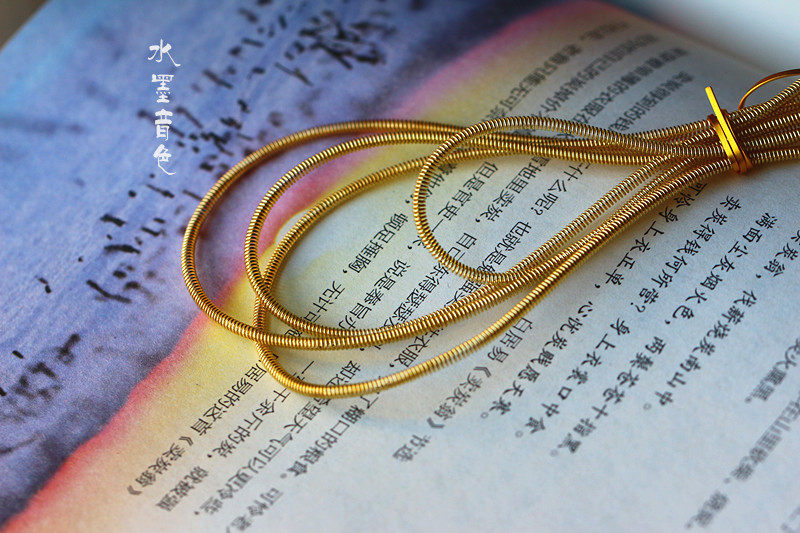 水墨音色 diy饰品发簪点翠配件 弹簧花丝触须 约2mm一米份