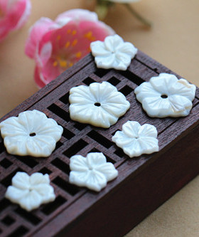 水墨音色 汉服发簪配件cos/ DIY材料 贝壳花 2种规格入