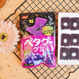 日本进口零食 NOBEL诺贝尔葡萄味果汁软糖橡皮糖袋装水果紫提QQ糖