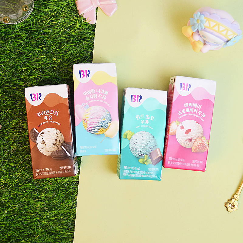 韩国巴斯罗宾乳饮品盒装190ml