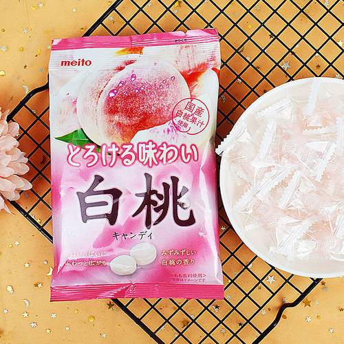 meito日本进口水蜜桃子味喜糖