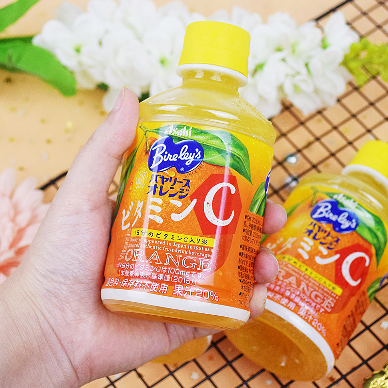 日本进口asahi朝日鲜橙汁维c橘子汁果汁饮料小瓶夏季清凉网红饮品