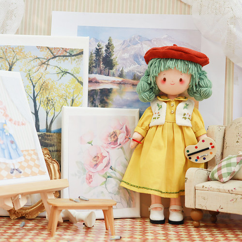 雪朴朴木珠关节玩偶diy材料包