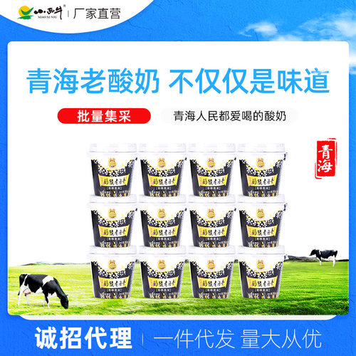 光明小西牛 青海老酸奶青稞黑米藏之宝高原特产谷物低温老酸奶150