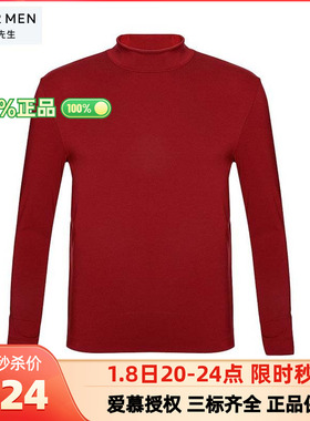 爱慕先生男款秋冬单层暖阳高领可外穿打底衣保暖内衣上衣NS72D865