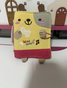 包邮 韩国布艺贴布刺绣手工制作立体卡通可爱活页本夹可替换内芯A7