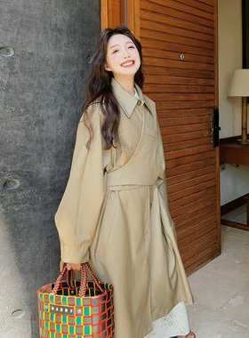 【现货】24春新品披肩两件套韩版风衣2401-P195-K255