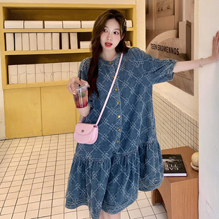 p120 2475 水洗牛仔钩花连衣裙2c079 k178 24年首发上新