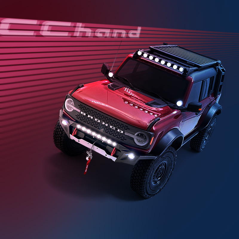 CCHAND TRX4福特烈马 BRONCO半长导轨+FLAT金属行李架