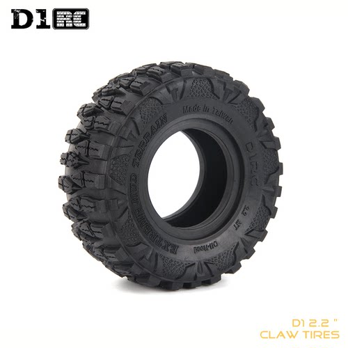 D1RC 1/10 2.2寸胎皮攀爬车胎 AXIAL scx10 TRX4 120mm龙爪胎单个