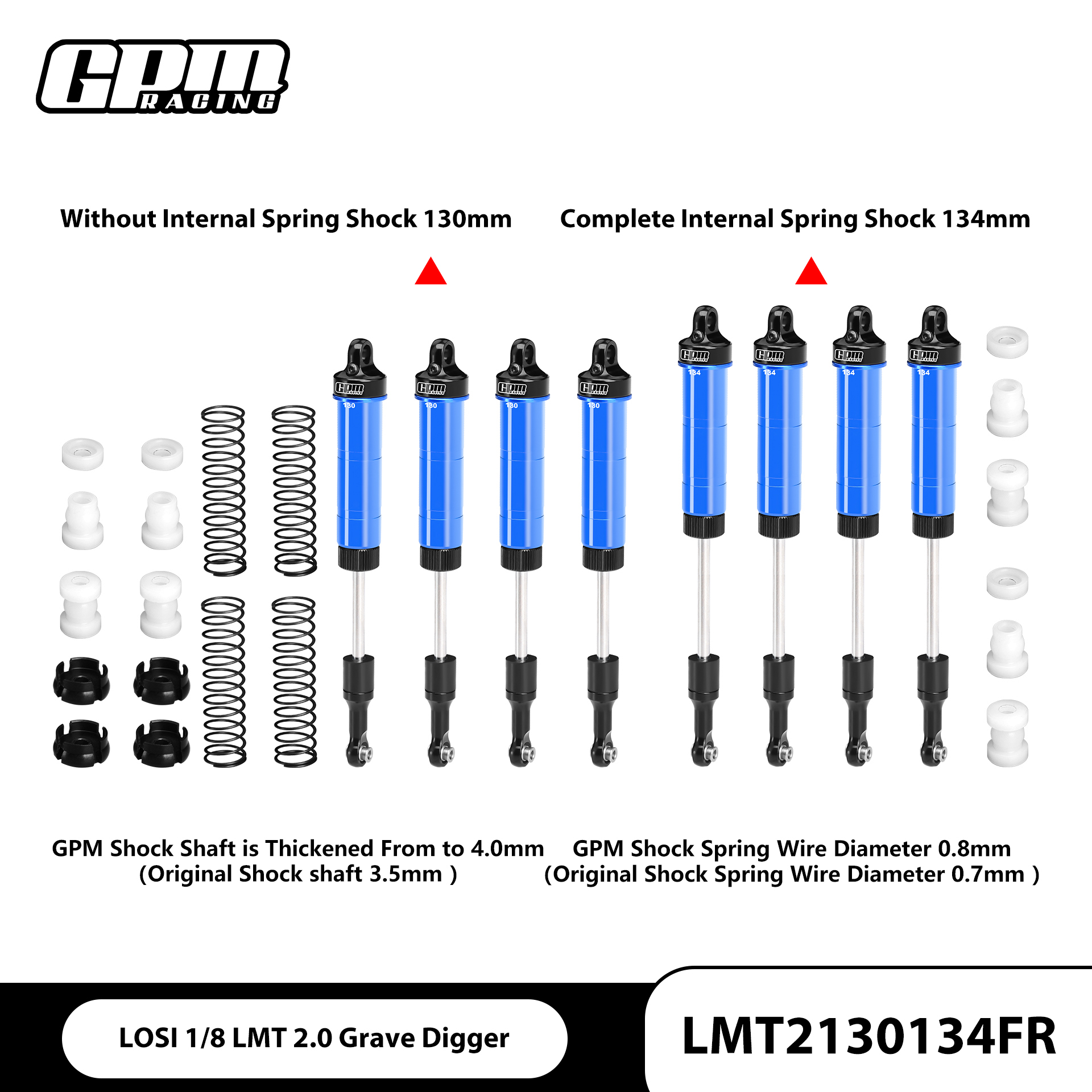 LMT2.0铝内置弹簧前后避震