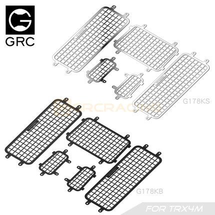 GRC TRX4M卫士金属立体侧窗网+后网  仿真车壳金属保护 #G178KS/B