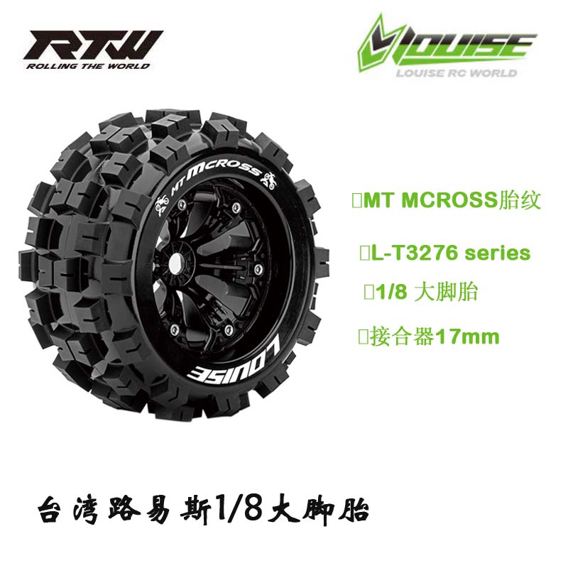1/8大脚车轮胎17MM结合器