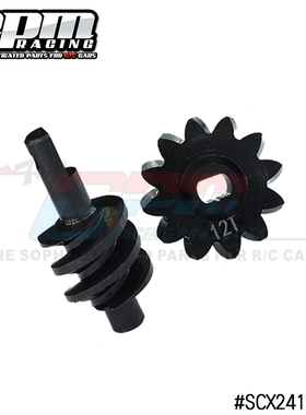 GPM 1/24 4WD SCX24  中碳钢前后通用车桥蜗齿12T-16T+蜗杆套装