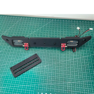 CROSSRC 1/8 EMOX NT 大野猪铝合金前杠拖车钩带LED灯升级改装件