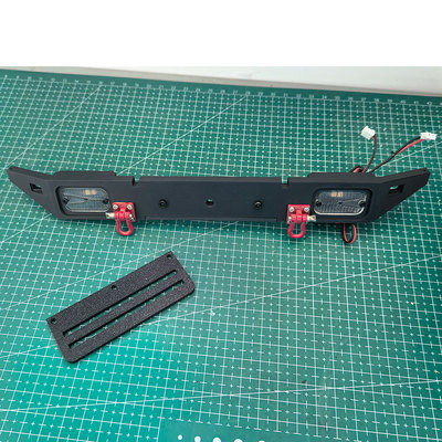 CROSSRC 1/8 EMOX NT 大野猪铝合金前杠拖车钩带LED灯升级改装件