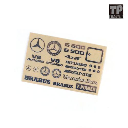 TRAXXAS 1/10 G500 金属车标 仿真攀爬车标 车身电镀条  金属腰线