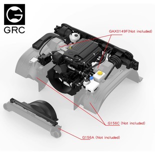 GRC 原厂柴油发动机外形G156E TRX4路虎卫士仿真引擎装 饰件模具版