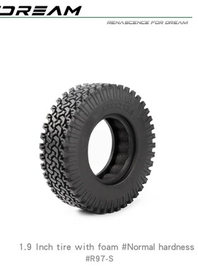 RCDream 1.9寸窄胎胎皮轮胎 1/10 1/8 仿真复古骆驼杯 D90 RD110