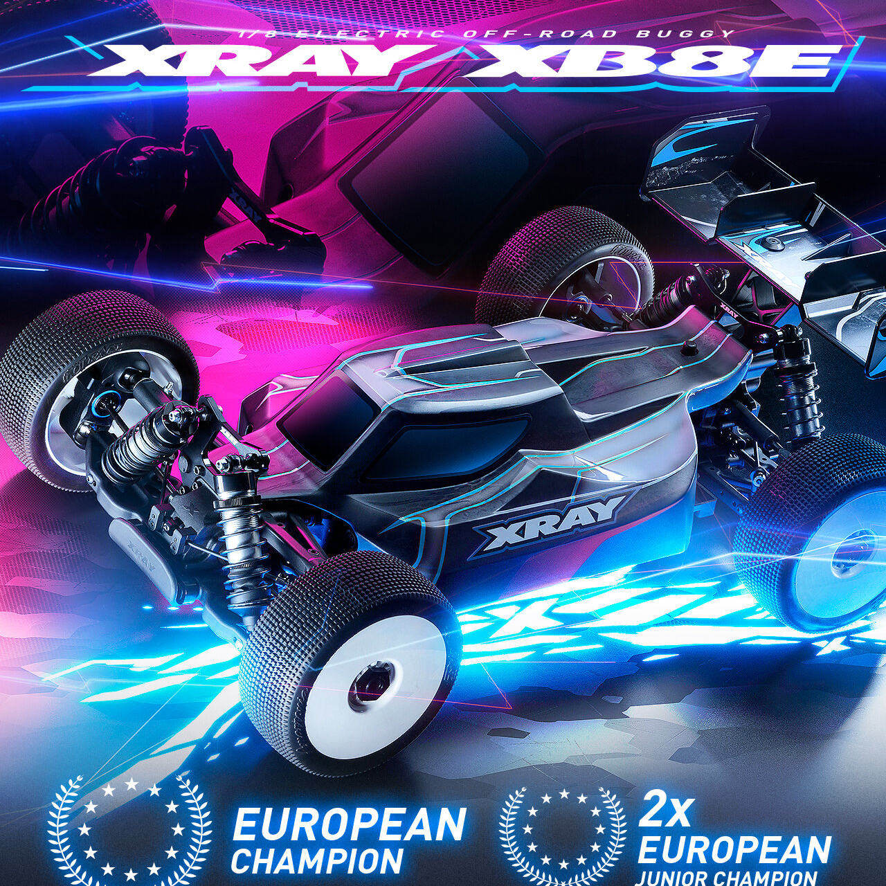 XRAY XB8E 2026新款遥控电动1/8竞赛级越野车KIT车架 RC模型车
