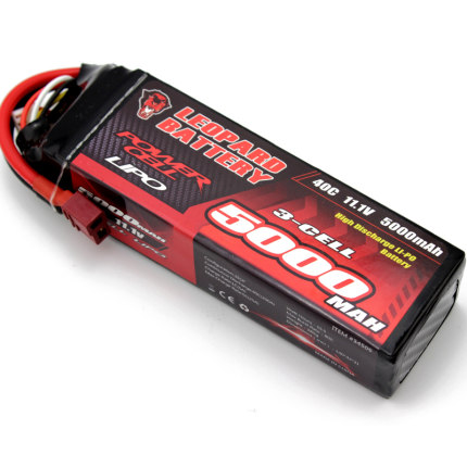 豹牌锂电池5000MAH 3S 11.1V 40C 大F大E XO-1 TRX破百之选 包邮